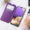 Funda Samsung Galaxy A32 5g Ventana Tarjetero Soporte Vídeo Morado