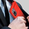 Funda Redmi Note 10 Pro Flexible Reforzadas Carbono Efecto Cepillado Rojo