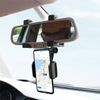 Soporte De Coche Para Smartphone Espejo Retrovisor Rotación 360º Negro