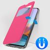 Funda Xiaomi Redmi Note 10 Pro Ventana Tarjetero Soporte Vídeo Rosa