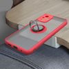 Funda Xiaomi Redmi Note 10 Pro Dos Materiales Anillo Metálico Soporte Rojo