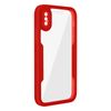 Carcasa Para Iphone Xs Max Plexiglás Y Polímero Contorno Rojo