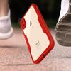 Carcasa Para Iphone Xs Max Plexiglás Y Polímero Contorno Rojo