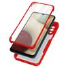 Carcasa Samsung Galaxy A12 Plexiglás Polímero Antigolpes Contorno Rojo