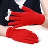 Guantes Táctiles Universales Función Táctil Extensible Unisex Rojo