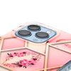 Carcasa Apple Iphone 13 Pro Max Motivos Geométricos Correa Extraíble Rosa