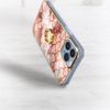 Carcasa Iphone 13 Pro Anillo Sujeción Diseño Escamas - Rosa