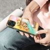 Carcasa Iphone 12 Pro Max Anillo Sujeción Diseño Playa - Naranja