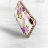 Carcasa Iphone Xs Max Anillo Sujeción Diseño Flores - Morado