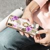 Carcasa Iphone Xs Max Anillo Sujeción Diseño Flores - Morado