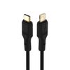 Cable Usb-c A Lightning Carga Sincronización Rápida Silicona Resistente 1m Negro