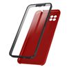 Funda Samsung Galaxy A22 5g Trasera Rígida Rojo Delantera Flexible Transparente