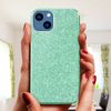 Funda Iphone 13 Purpurina Extraíble Silicona Semirrígida Verde