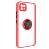 Funda Realme C21 Dos Materiales Anillo Metálico Soporte Rojo