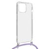 Carcasa Transparente Iphone 13 Con Cordón Extraíble Violeta
