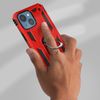 Funda Iphone 13 Antigolpes 2 Materiales Anillo Soporte Vídeo Rojo