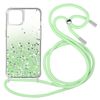 Funda Iphone 13 Purpurina Correa Extraíble - Degradado Verde