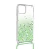 Funda Iphone 13 Purpurina Correa Extraíble - Degradado Verde