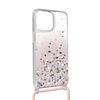 Funda Iphone 13 Pro Max Purpurina Correa Extraíble - Degradado Rosa