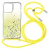 Funda Iphone 13 Pro Max Purpurina Correa Extraíble - Degradado Amarillo