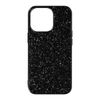 Funda Iphone 13 Pro Max Purpurina Rígida Acabado Relieve Antideslizante Negro