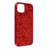 Funda Iphone 13 Purpurina Rígida Acabado Relieve Antideslizante Rojo