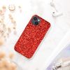 Funda Iphone 13 Purpurina Rígida Acabado Relieve Antideslizante Rojo