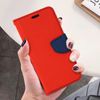 Funda Iphone 13 Cuero Safián Tarjetero Soporte Vídeo Rojo Azul