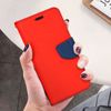 Funda Iphone 13 Pro Cuero Safián Tarjetero Soporte Vídeo Rojo Azul