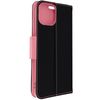 Funda Iphone 13 Pro Max Cuero Safián Tarjetero Soporte Vídeo Negro Rosa