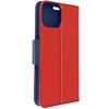 Funda Iphone 13 Pro Max Cuero Safián Tarjetero Soporte Vídeo Rojo Azul