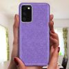 Funda Samsung Galaxy A03s Purpurina Extraíble Silicona Semirrígida Morado