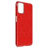 Funda Samsung Galaxy A03s Purpurina Extraíble Silicona Semirrígida Rojo