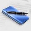 Funda Samsung Galaxy A03s Cierre Translúcido Espejo Soporte Azul