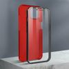 Funda Iphone 13 Pro Parte Trasera Rígida Rojo Delantera Flexible Transparente