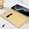 Funda Samsung Galaxy S22 Ultra Tarjetero Soporte Forcell Luna Book Gold Dorado