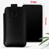 Funda Cinturón Smartphone Efecto Carbono Lengüeta Pull-up Talla M Forcell Negro