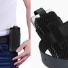 Funda Cinturón Smartphone Efecto Carbono Lengüeta Pull-up Talla M Forcell Negro