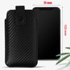 Funda Cinturón Smartphone Efecto Carbono Lengüeta Pull-up Talla L Forcell Negro