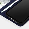 Funda Apple Iphone 13 Pro Cuero Premium Tarjetero Función Soporte Vídeo Azul