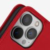 Funda Apple Iphone 13 Pro Max Cuero Premium Tarjetero Función Soporte Vídeo Rojo