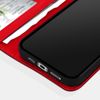 Funda Apple Iphone 13 Pro Max Cuero Premium Tarjetero Función Soporte Vídeo Rojo