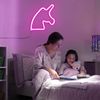 Luz Neón Unicornio Estilo Moderno Cable Pilas Aa - Rosa