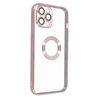 Funda Iphone 13 Pro Silicona Cámara Cubierta Transparente Contorno Rosa