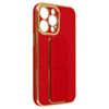 Funda De Silicona Plegable Para Iphone 13 Pro Sistema Magnético Rojo