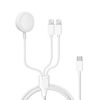 Cable Usb-c A 2x Lightning Y Cargador Magnético Intensidad 2a Blanco