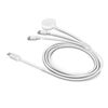 Cable Usb-c A 2x Lightning Y Cargador Magnético Intensidad 2a Blanco