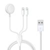 Cable Usb A 2x Lightning Y Cargador Magnético De 2a Blanco