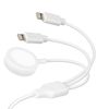 Cable Usb A 2x Lightning Y Cargador Magnético De 2a Blanco