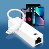 Adaptador Ethernet Rj45 A Lightning Iphone Y Ipad Velocidad De Datos 100 Mbps